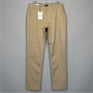 UNTUCKit St Clair Chino Pants Men 32x32 Tan Straight Fit Flat Front Stretch NWT